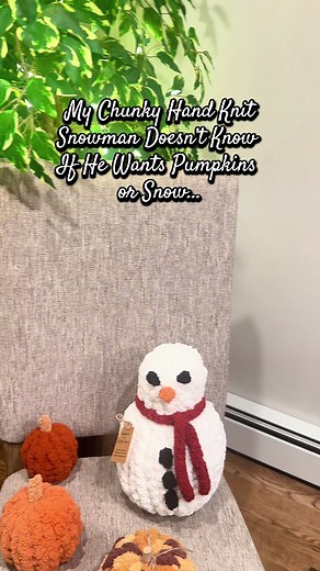 Create Your Own Chunky Hand Knit Snowman