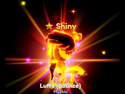 LVL 100 SHINY LUFFY (BOUNCE) SHOWCASE ANIME ADVENTURES!