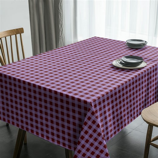 Red White Checkered Tablecloth, Gingham Table Cover, Farmhouse Kitchen Decor - Etsy