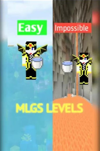 Minecraft Easy to impossible MLGs on Mobile Mcpe # short