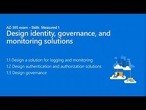 Microsoft AZ-305 - Design identity, governance, and monitoring solutions (1 of 4)
