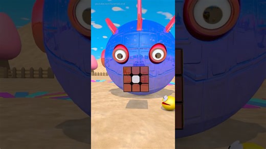 Robot Pac-Men vs Rubik's Cube: Ultimate race! 🔥