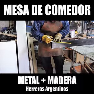 Mesa de comedor, con estructura de metal, y madera maciza de 2" Excelente trabajo, para ver el video completo >> https://www.youtube.com/watch?v=SOIgGvFyWB4 De José Gómez Seguinos en Herreros Argentinos Instagram https://www.instagram.com/herrerosargentinos | Herreros Argentinos