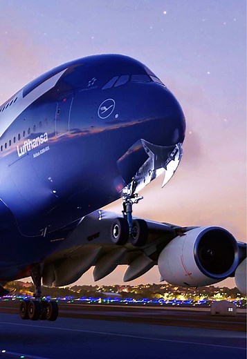Lufthansa A380 Sky Reflection Takeoff from Boston (MSFS 2020)