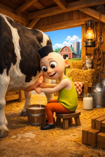 Roblox Hamood Habibi steals cow's milk at Rumi's farm #roblox #hamoodhabibi #rumi #cartoon