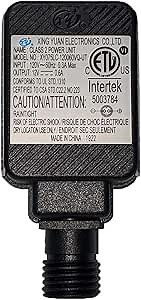 ETL Listed 12V 0.6A Inflatable Adapter Replacement Power Supply for Holiday Yard Blow Ups | 12Vdc 600mA Transformer for Christmas Decorations Halloween Inflatables LED Lighted Lawn Garden Décor