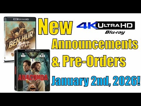 New 4K UHD Blu-ray Announcements & Pre-Orders for January 2nd, 2026!