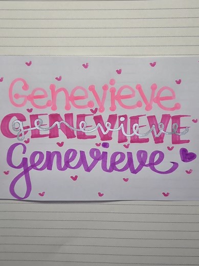 Replying to @vathompson#genevieve #girlnames #handwriting #lettering #fyp