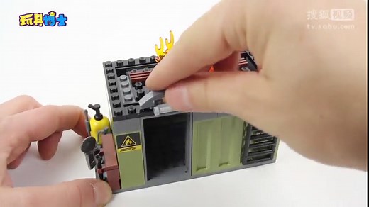 LEGO 60108 乐高直升机突击，消防应急拼搭教程