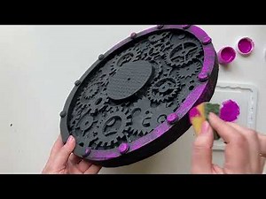 Styrofoam Gear Wall Clock / Styrofoam and Cardboard Wall Decor Idea