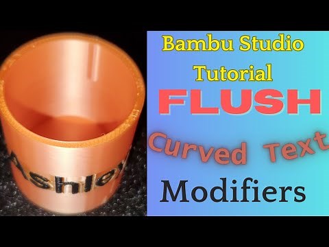 Bambu Studio Flush Curved Text