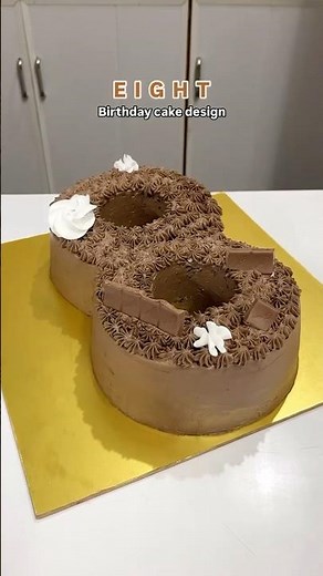 Easy and simple number cake design | How to make number cake |Simple cake design #shortsfeed #cake