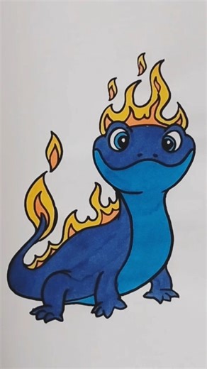 How to draw bruni|from Elsa #elsa #drawing #bruni #cartoondrawing #easy #shorts