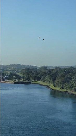 Panama Canal Approaching the Gatun Lock Atlantic Side on Oceania Marina