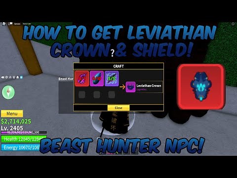How To Get Leviathan ACCESSORIES "Shield" AND "Crown" | Blox Fruits Update 20 Roblox Guide
