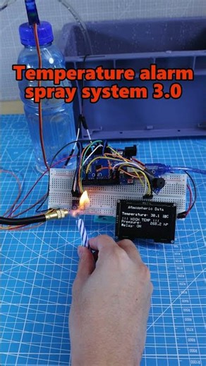 Temperature alarm spray system 3.0#arduino #electronic #diy