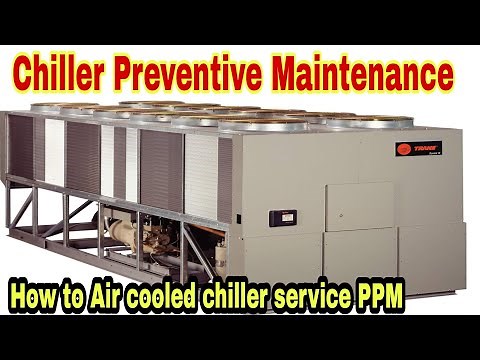 Air cooled chiller preventive maintenance |Condenser coil servicing|Air cooled Chiller maintenance