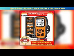 AUTOPHIX OM126P OBD2 Scanner Vehicle Code Reader for Check Engine Light Car Scanner for Automotive