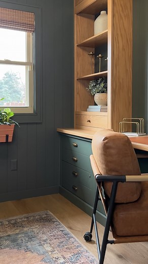 When I taught myself how to use a miter saw almost six years ago, I never could have imagined where it would take me! . I love DIY and sharing all of the tips and tricks I’ve learned along the way! I hope you’ll follow and learn alongside me as I continue to renovate our home!! ❤️ . Comment OFFICE for a link to the complete tutorial. . . #diyinspiration #doityourself #buildyourdreams #homesweethome #homeoffice #custombuiltins | Simply Aligned Home