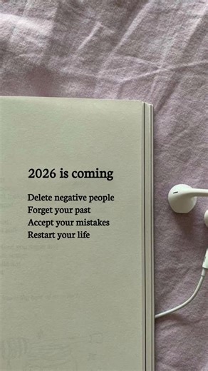 Love & Sad Quotes🥀 on Instagram: "2026 is coming and this is the year you take full control of your life. Delete negative people because their energy blocks your growth and drains your confidence. You cannot rise while carrying people who want to keep you exactly where you are. Protect your peace, protect your mindset and protect your future by choosing a circle that inspires elevation, not destruction. Forget your past because you cannot start a new chapter with old pain in your hands. 