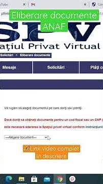 Eliberare documente din platforma ANAF: adeverinta de venit, certificat atestare fiscala #shorts