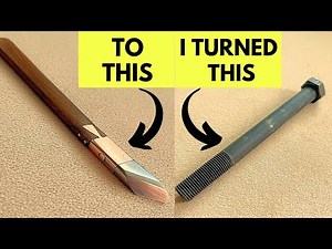 Amazing Knife Creation from a Bolt - Leather Cutting, Wood Carving, Metal Scratching #knife #diy