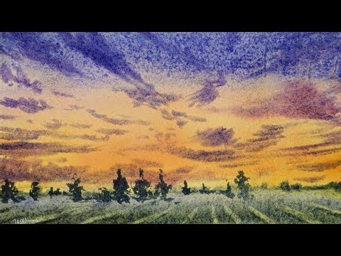 How to Paint a Vibrant Sunset in Watercolor ✨ (Loose & Dramatic)