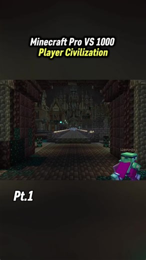 Minecraft Pro VS 1000 Player Civilization (Part 1) #XNestorio #Wemmbu #wemmbuminecraft #minecraftusa #minecraftpvp