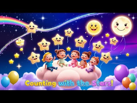 ⭐ Counting with the Star Song | Numbers Learning for Kids | Junior KG Nursery Rhyme 1 to 10