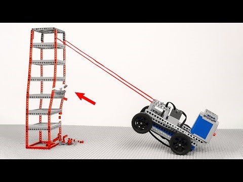 Making LEGO Vehicle Destroy Lego Tower's Structure | Smart Lego