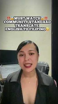 GAWIN MO TO HOW TO TRANSLATE ENGLISH TO FILIPINO