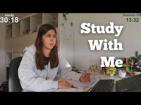 LIVE 11 HOURS Study With Me (60 min study + 10 break)