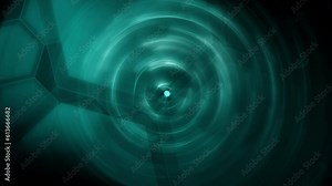 The use of abstract expressionism in digital art allows for a unique visual concept that combines geometric shapes, modern style, and imaginative computer-generated imagery.