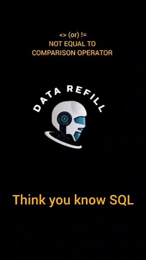 Not Equal to COMPARISON OPERATOR |WHERE in SQL |SQL for Beginners | SQL from basic to Advanced|
