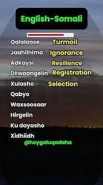 Learn english and somali #shorts #english #afsoomaali #somalilanguageforbeginners