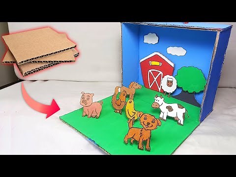 COMO HACER una GRANJA de ANIMALES DOMÉSTICOS en MAQUETA | GRANJA de ANIMALES en MINIATURA