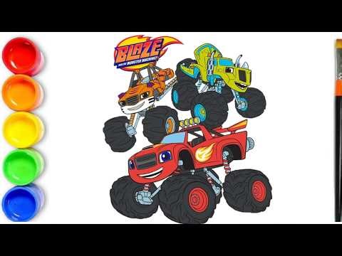 How to draw Blaze and the Monster Machines Step By Step For Kids