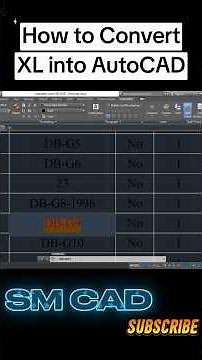 Insert Excel Data into AutoCAD Like This #autocad #tutorial #engineering