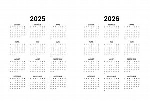Calendrier 2025-2026 Français 2025-2026 Calendrier annuel 2025-2026...