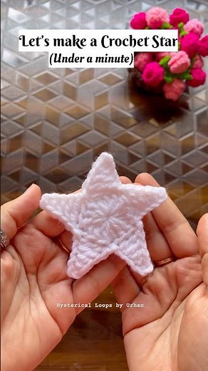 Crochet Star in Under 1 Minute ⭐ Easy & Cute Crochet Short