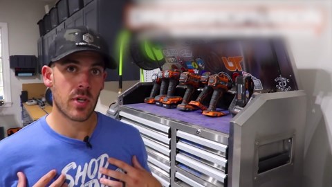 I made a drill hanger from scrap wood!