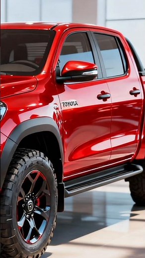 🔥 2026 Toyota Hilux – Shiny Red Beast Showroom Reveal | Ultra HD Render#shorts