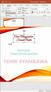 cara duplikat format teks yang sudah ada di powerpoint