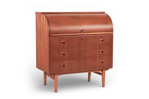 Mid-century Teak Rolltop Secretary Desk by Egon Ostergaard, Made in Sweden - Etsy
