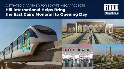 The first phase of Egypt’s Cairo Monorail has opened, delivering convenient, sustainable transit for residents and visitors of Greater Cairo. Stretching 56 kilometers from East Cairo to the New Administrative Capital, the electric, driverless monorail line also connects with Line 3 of the Cairo Metro and the Cairo Light Rail Transit system. Hill International provided project management and supervision services for the project. President, Middle East and North Africa Waleed Abdel-Fattah says: “W