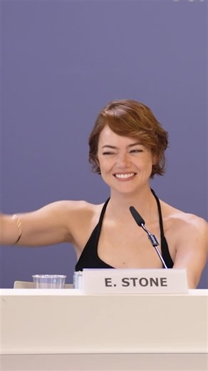 Hollywood Reporter on Instagram: "At the #VeniceFilmFestival press conference for ‘Bugonia,’ #EmmaStone admits that she believes in aliens."