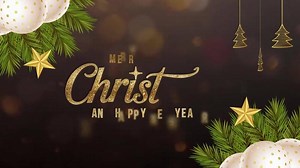 Download Merry Christmas Celebration With Glittering Theme And Ornaments V03 for free