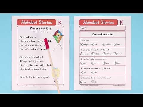 Alphabet Stories Letter K Reading Comprehension Worksheet
