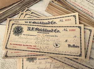 Antique Bank Checks, Used Payment Receipt, Vintage Ephemera for Junk Journal, Handwritten, 10/50/100 Sheets - Etsy