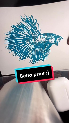 Creaciones de Printmaking: Arte de Betta Fish